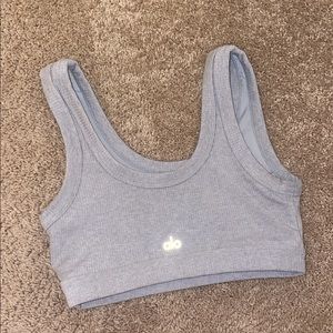 Alo yoga heather gray wellness bra size medium